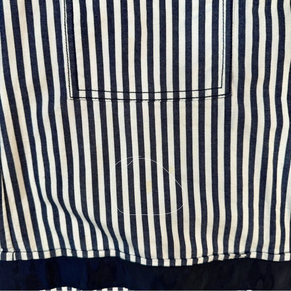 1901 Blue White Striped Cotton Yacht Boating Golf Club Dress Womens Size 2 - Picture 7 of 7
